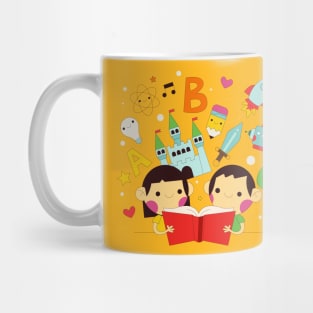 Children Reading Wonderful Stories Mug